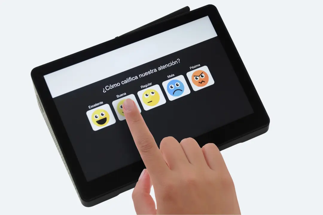 Calificador digital de satisfacción del cliente para medición de experiencia en tiempo real